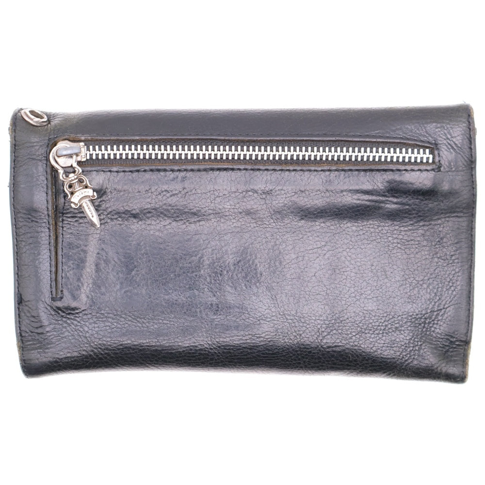 CHROME HEARTS(クロムハーツ) WAVE ウェーブ レザーウォレット 財布 ブラック BCA374