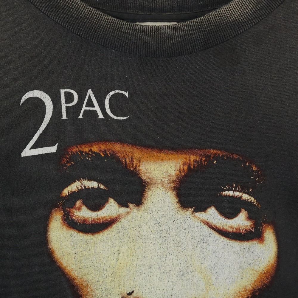 SAINT MICHAEL(セントマイケル) 25SS 2PAC 2PC_SS TEE 2パック フォトプリント ヴィンテージ加工 半袖Tシャツ 半袖カットソー ブラック SM-HR8-0000-C14