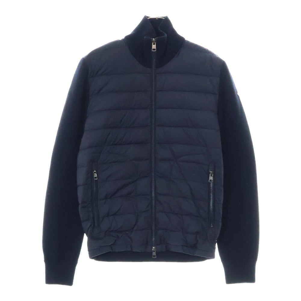 MONCLER(モンクレール) MAGLIONE TRICOT GARDIGAN E20919412700 9466 マグリオン ニット切替 ダウンジャケット ネイビー