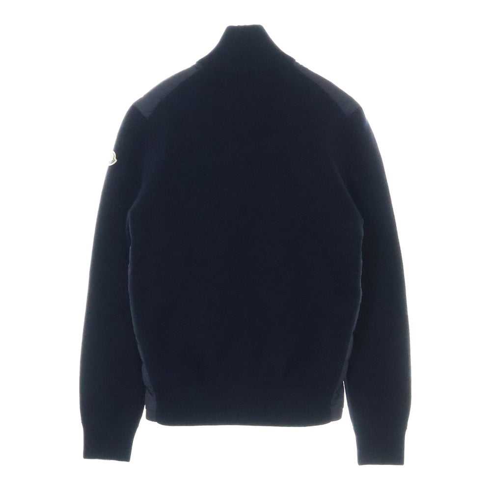 MONCLER(モンクレール) MAGLIONE TRICOT GARDIGAN E20919412700 9466 マグリオン ニット切替 ダウンジャケット ネイビー