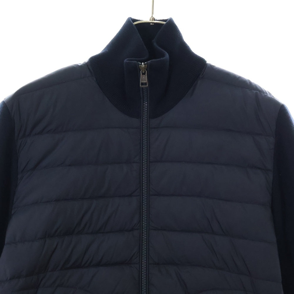 MONCLER(モンクレール) MAGLIONE TRICOT GARDIGAN E20919412700 9466 マグリオン ニット切替 ダウンジャケット ネイビー