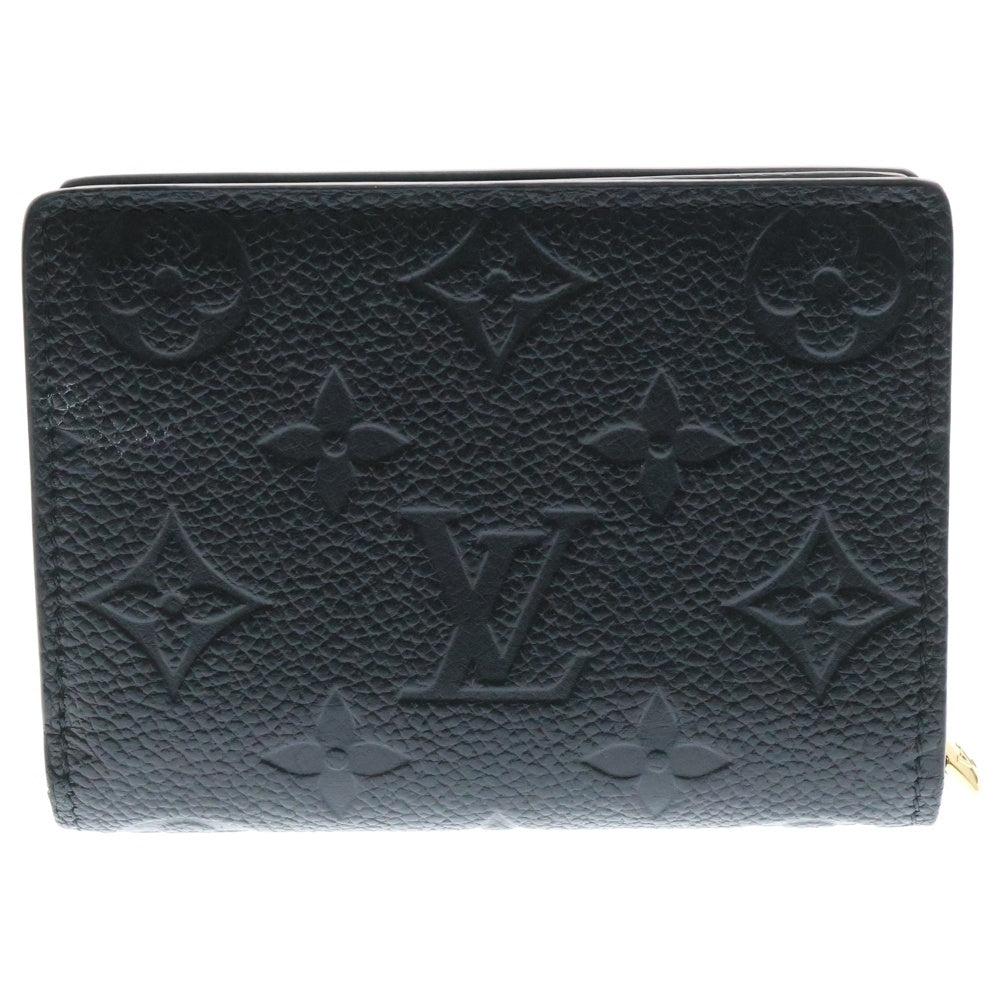 LOUIS VUITTON(ルイヴィトン) モノグラム アンプラント ポルトフォイユ クレア ウォレット 2つ折り財布 ブラック M80151