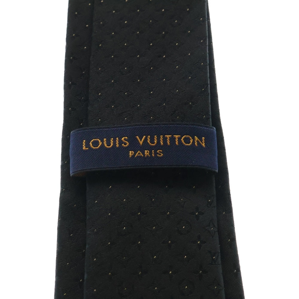 LOUIS VUITTON(ルイヴィトン) モノグラム シルク混 ネクタイ ブラック M75294