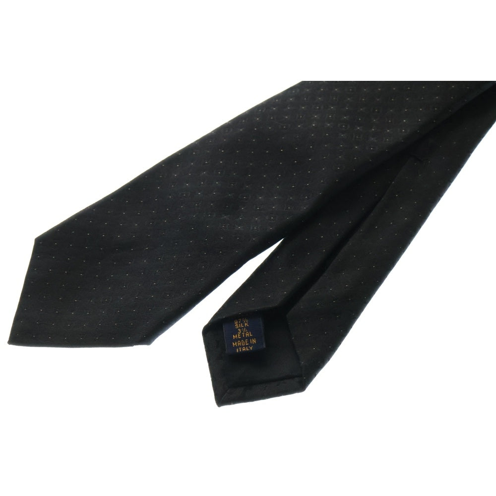LOUIS VUITTON(ルイヴィトン) モノグラム シルク混 ネクタイ ブラック M75294