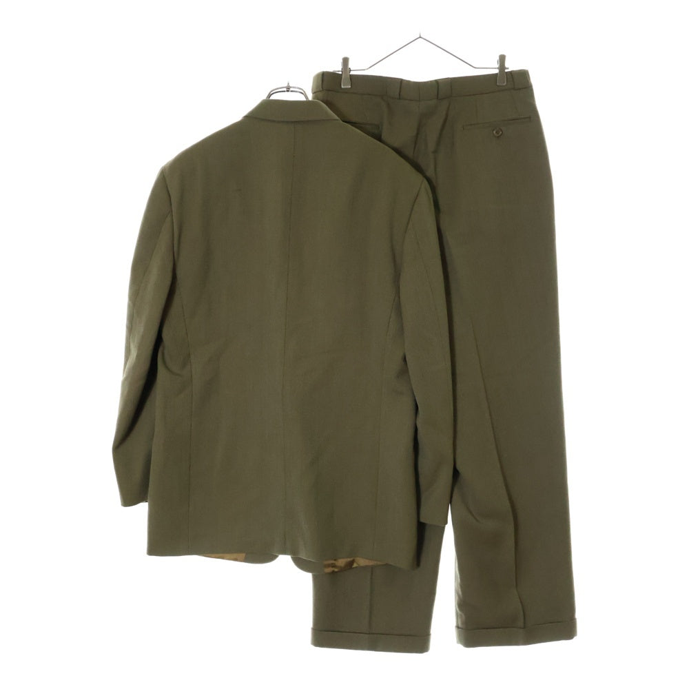 EMPORIO ARMANI(エンポリオアルマーニ) 90S オールド ウールテーラードジャケット ウールスラックス スーツ セットアップ カーキ 6611-1013