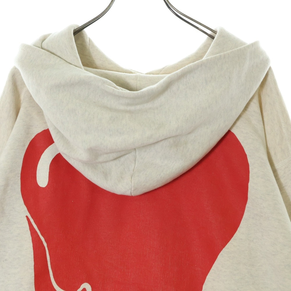 SAINT MICHAEL(セントマイケル) ×Emotionally Unavailable EU STM HOODIE EU-A21-0000-053 ×エモーショナリーアンベイラブル イーユー セントマイケル プルオーバーパーカー フーディ グレー