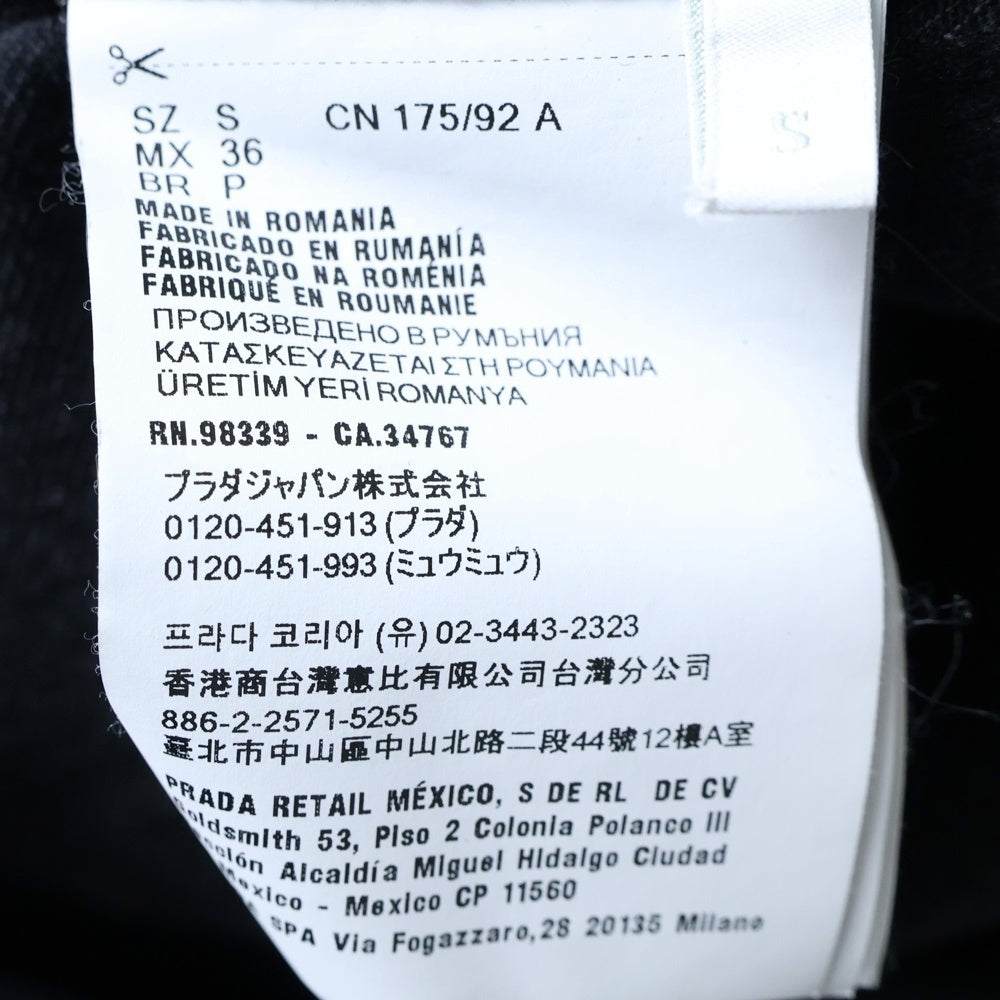 PRADA(プラダ) Denim Short Sleeve Shirt トライアングルロゴ 半袖デニムシャツ ブラック GEC067 S212 12K8