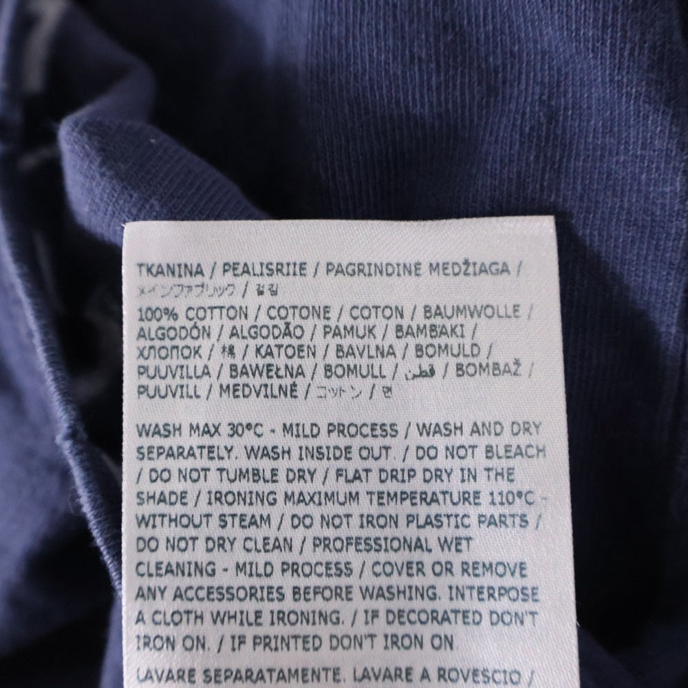 Maison Margiela(メゾンマルジェラ) 24SS L/S T-SHIRTS ヴィンテージ加工長袖カットソー 長袖Tシャツ ロングスリーブカットソー ロンT ダメージ加工 ペイント加工 ネイビー S50GC0696