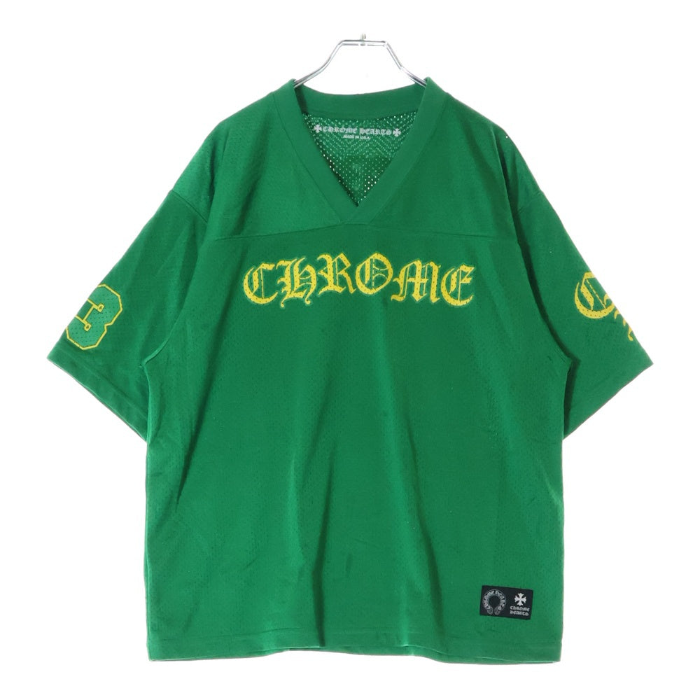 CHROME HEARTS(クロムハーツ) MESH WARM UP JERSEY CHプリントメッシュ半袖Tシャツカットソー グリーン