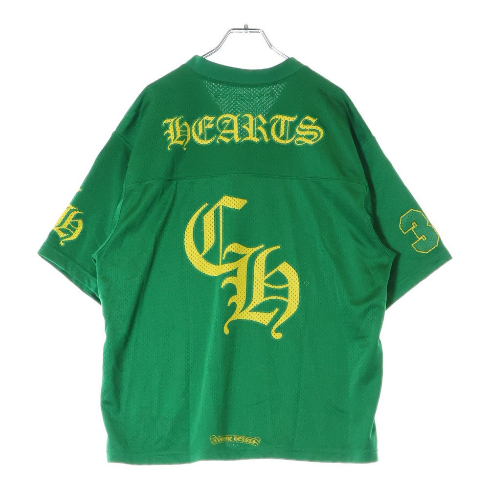 CHROME HEARTS(クロムハーツ) MESH WARM UP JERSEY CHプリントメッシュ半袖Tシャツカットソー グリーン