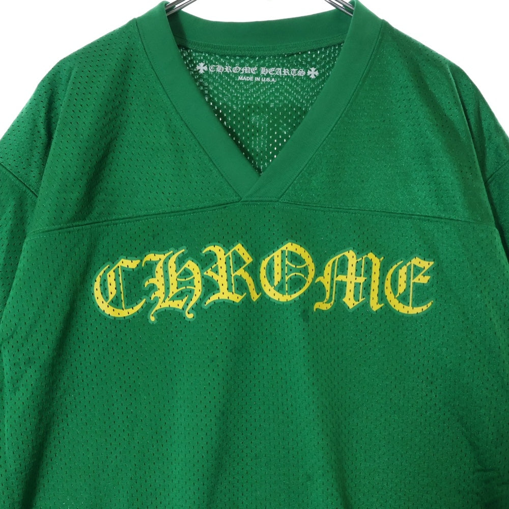 CHROME HEARTS(クロムハーツ) MESH WARM UP JERSEY CHプリントメッシュ半袖Tシャツカットソー グリーン