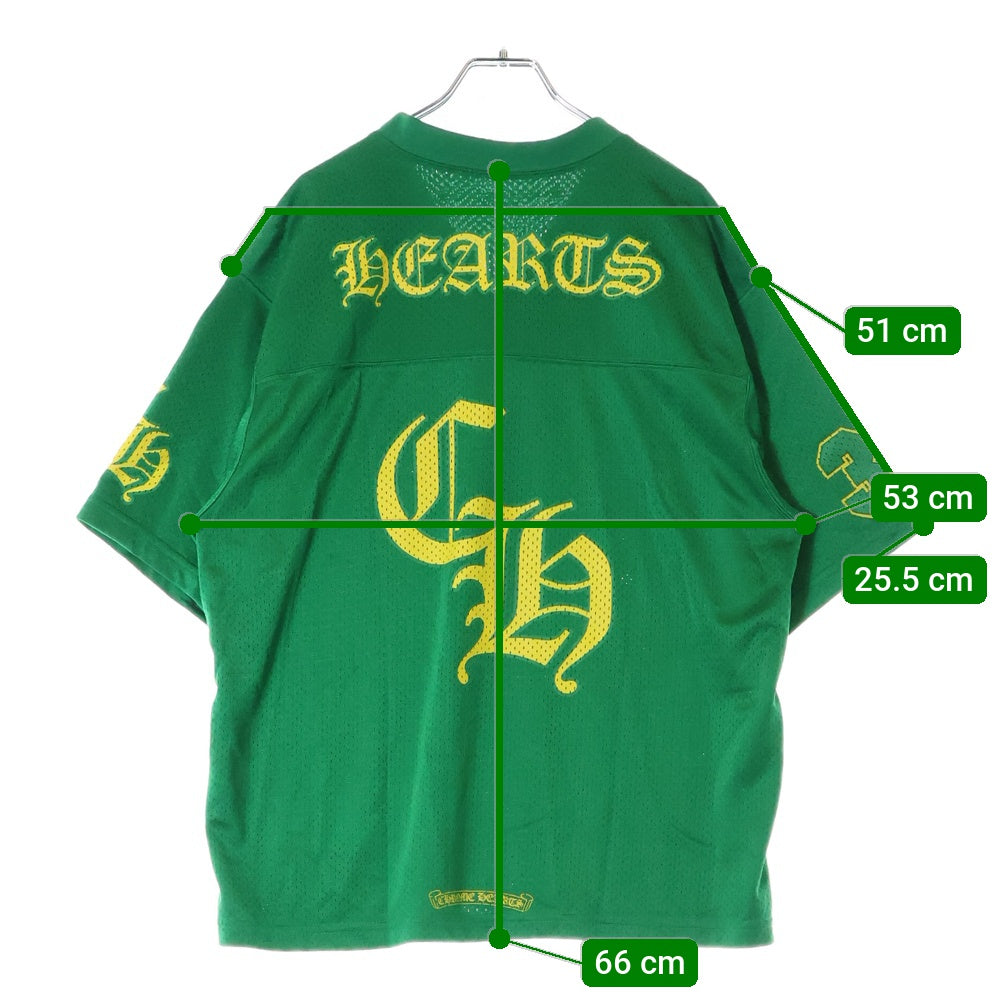 CHROME HEARTS(クロムハーツ) MESH WARM UP JERSEY CHプリントメッシュ半袖Tシャツカットソー グリーン