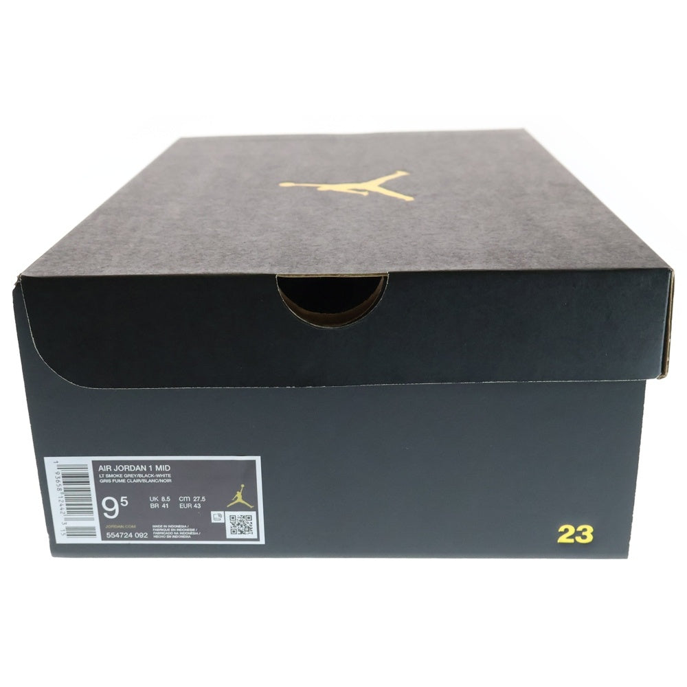 NIKE(ナイキ) AIR JORDAN 1 MID SMOKE GREY 554724-092 エアジョーダン 1 スモークグレー ミッドカットスニーカー シューズ グレー US9.5/27.5cm