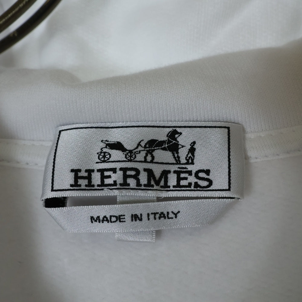 HERMES(エルメス) RUN H ランH フーデッドジップアップパーカー フーディ ホワイト
