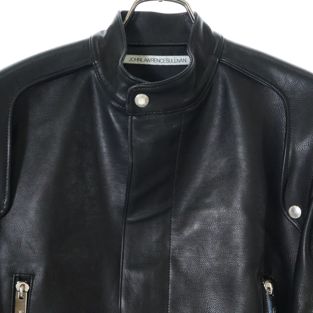JOHN LAWRENCE SULLIVAN(ジョンローレンスサリバン) LEATHER RIDERS JACK 1B017-0421-24 レザー シングル ライダースジャケット ブラック