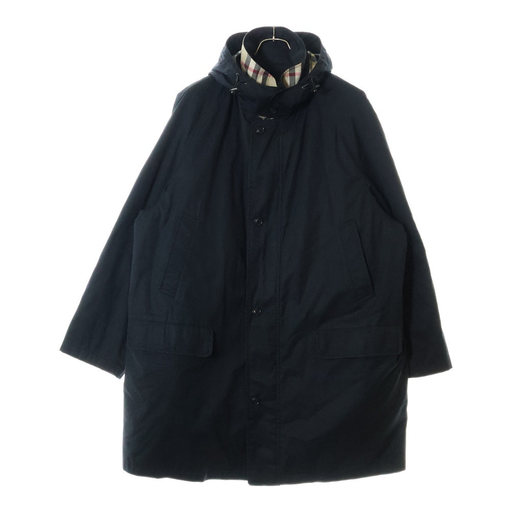 BURBERRY LONDON(バーバリーロンドン) ノバチェック ダウンライナー付き ステンカラーコート ブラック BEN22-522-09