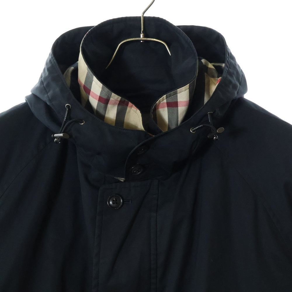 BURBERRY LONDON(バーバリーロンドン) ノバチェック ダウンライナー付き ステンカラーコート ブラック BEN22-522-09