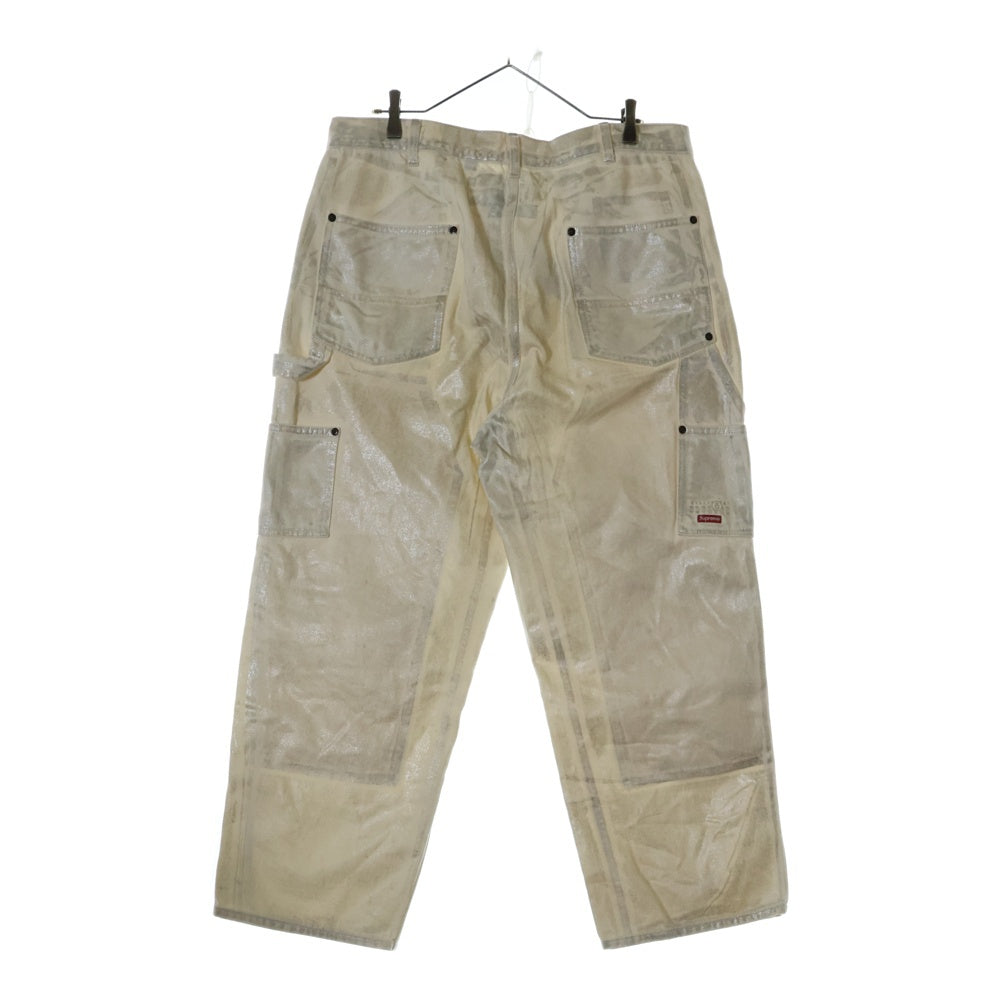 SUPREME(シュプリーム) 24SS×MM6 Maison Margiela Foil Double Knee Painter Pant エムエムシックスメゾンマルジェラ フォイルダブルニーペインターパンツ ブラック