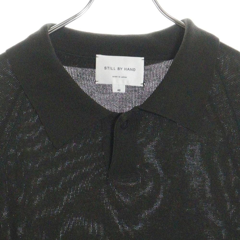 STILL BY HAND(スティルバイハンド) Cotton Polo Shirt コットン シルク混 半袖ポロシャツ カーキ KN01231