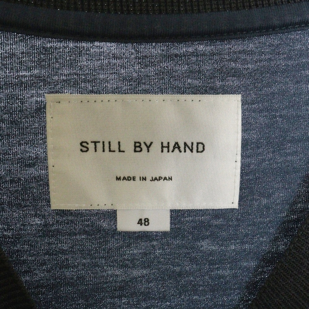 STILL BY HAND(スティルバイハンド) 22SS Cotton Crew Neck Ringer Tee コットン リンガーT クルーネック半袖Tシャツカットソー ネイビー CS05221