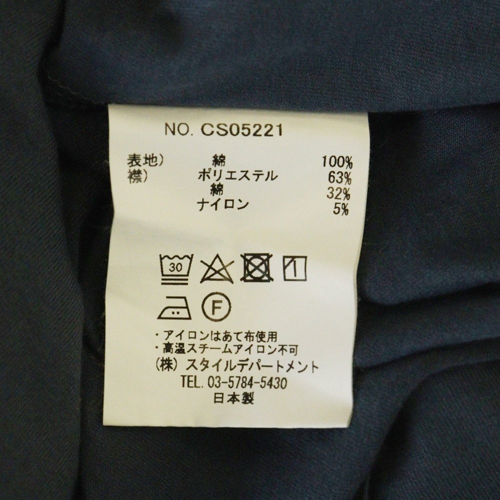 STILL BY HAND(スティルバイハンド) 22SS Cotton Crew Neck Ringer Tee コットン リンガーT クルーネック半袖Tシャツカットソー ネイビー CS05221