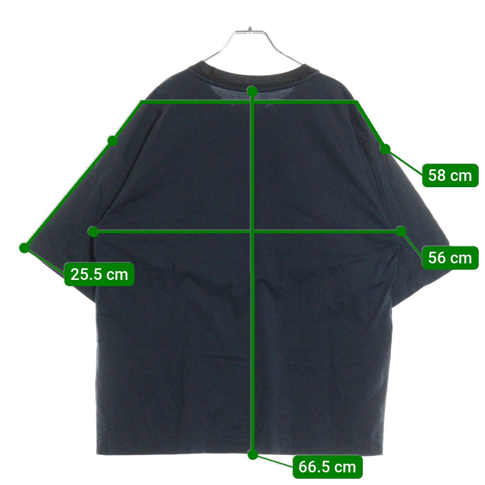 STILL BY HAND(スティルバイハンド) 22SS Cotton Crew Neck Ringer Tee コットン リンガーT クルーネック半袖Tシャツカットソー ネイビー CS05221