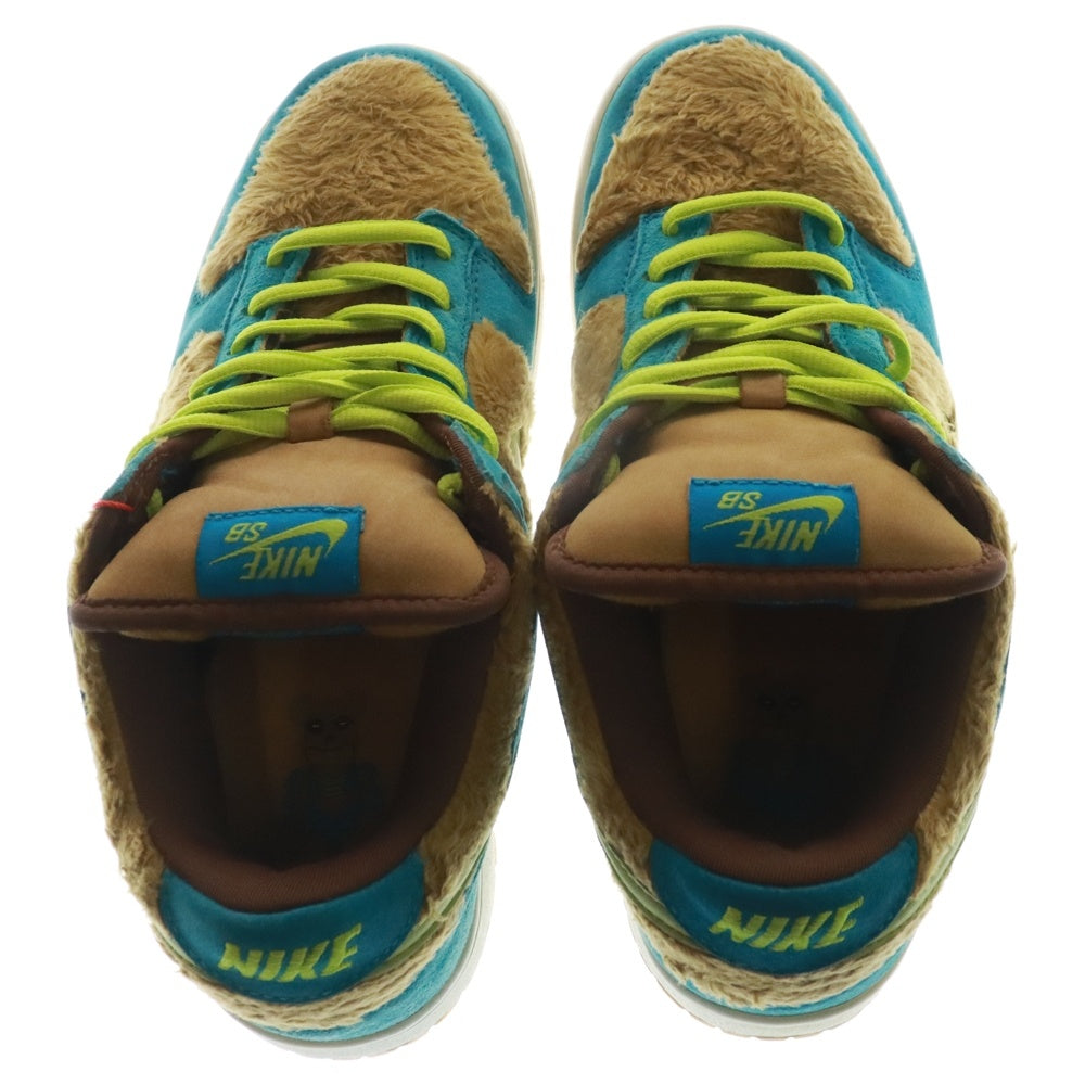 NIKE SB(ナイキエスビー) ×MEDICOM TOY DUNK LOW PREMIUM SB BABY BEAR 313170-731 ダンクロー ベビーベア ローカットスニーカー シューズ イエロー/ブルー US9/27cm