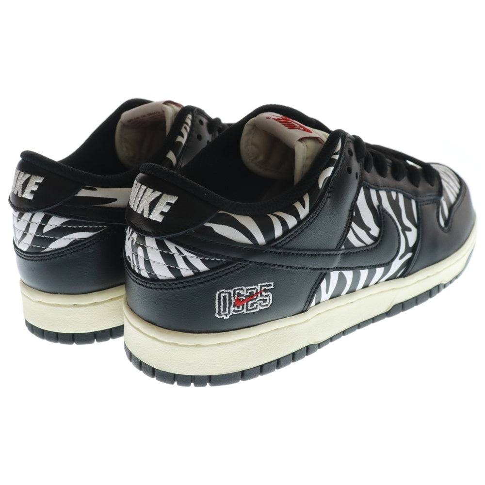 NIKE SB(ナイキエスビー) ×QUARTER SNACKS SB DUNK LOW ZEBRA CAKE DM3510-001 クウォータースナックス ダンク ゼブラケーキ ローカットスニーカー ブラック/ホワイト US/927cm