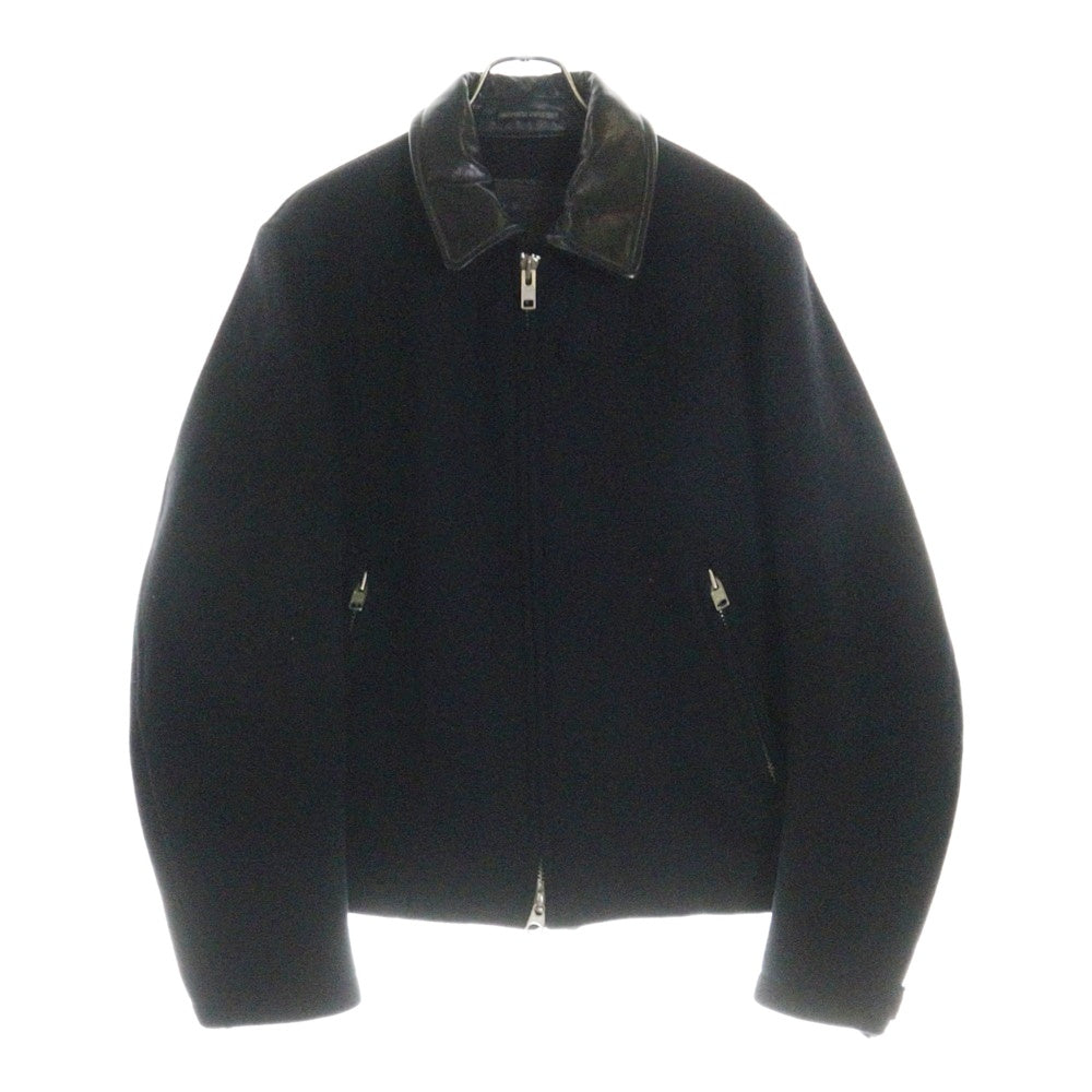 Yohji Yamamoto POUR HOMME(ヨウジヤマモト プールオム) 04AW 6.1 WOOL MELTON ZIP BLOUSON ウール メルトン ジップアップ ブルゾン ジャケット ブラック HJ-Y13-171