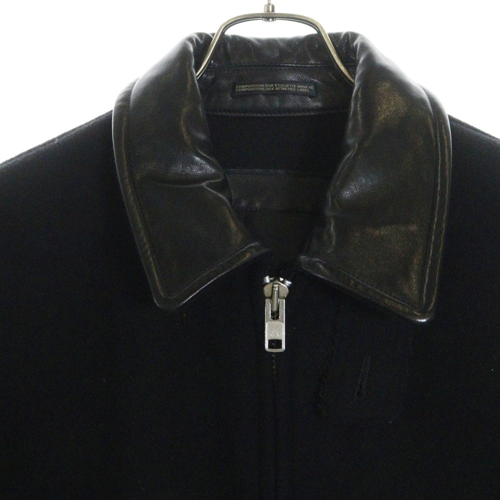 Yohji Yamamoto POUR HOMME(ヨウジヤマモト プールオム) 04AW 6.1 WOOL MELTON ZIP BLOUSON ウール メルトン ジップアップ ブルゾン ジャケット ブラック HJ-Y13-171