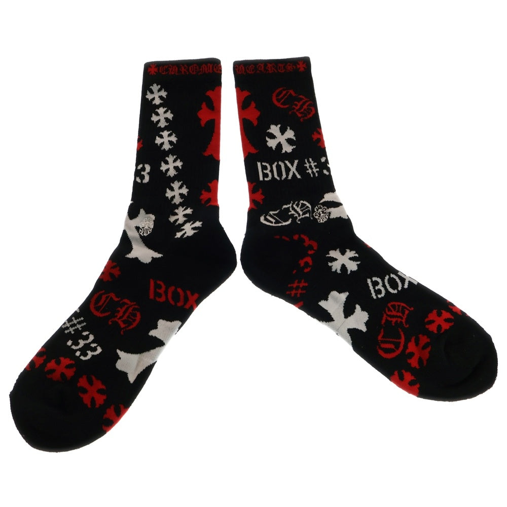 CHROME HEARTS(クロムハーツ) STENCIL SOCKS 総柄 ソックス 靴下 ブラック