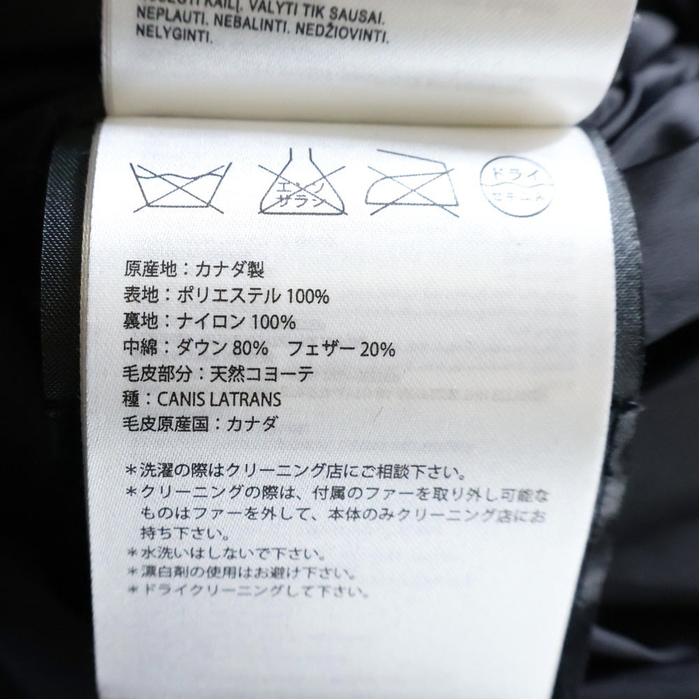 CANADA GOOSE(カナダグース) ファーフード付きダウンジャケット クレストンパーカ ブラック 3481JMB