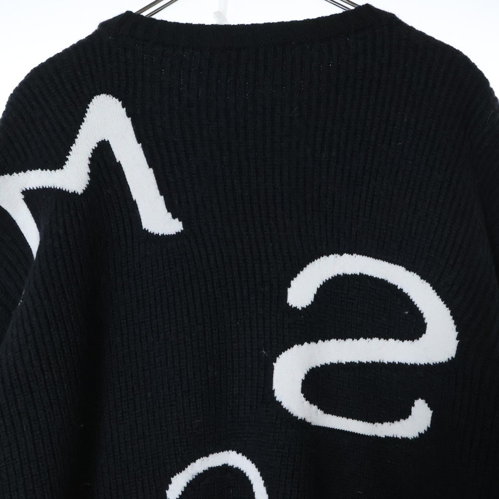 MSGM(エムエスジーエム) ロゴデザインニット セーター ブラック 3140MM131