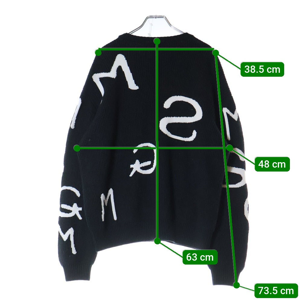 MSGM(エムエスジーエム) ロゴデザインニット セーター ブラック 3140MM131