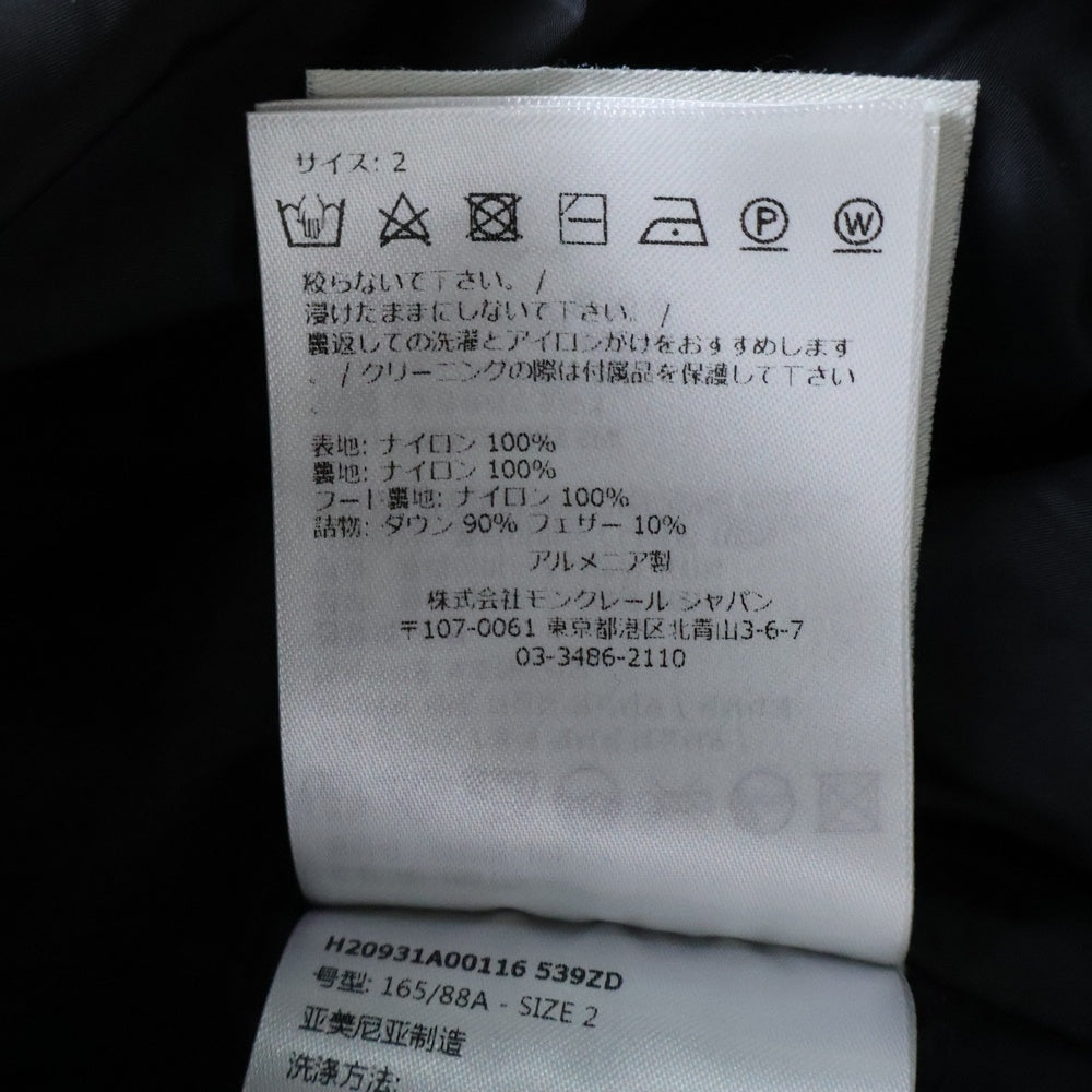 MONCLER(モンクレール) DERA GIUBBOTTO H20931A00116 539ZD デラ ダウンジャケット フーディ レディース ブラック