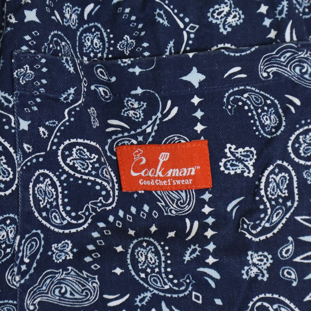 COOKMAN(クックマン) Chef Pants Short Paisley シェフパンツ ペイズリー ハーフパンツ ショーツ ブルー