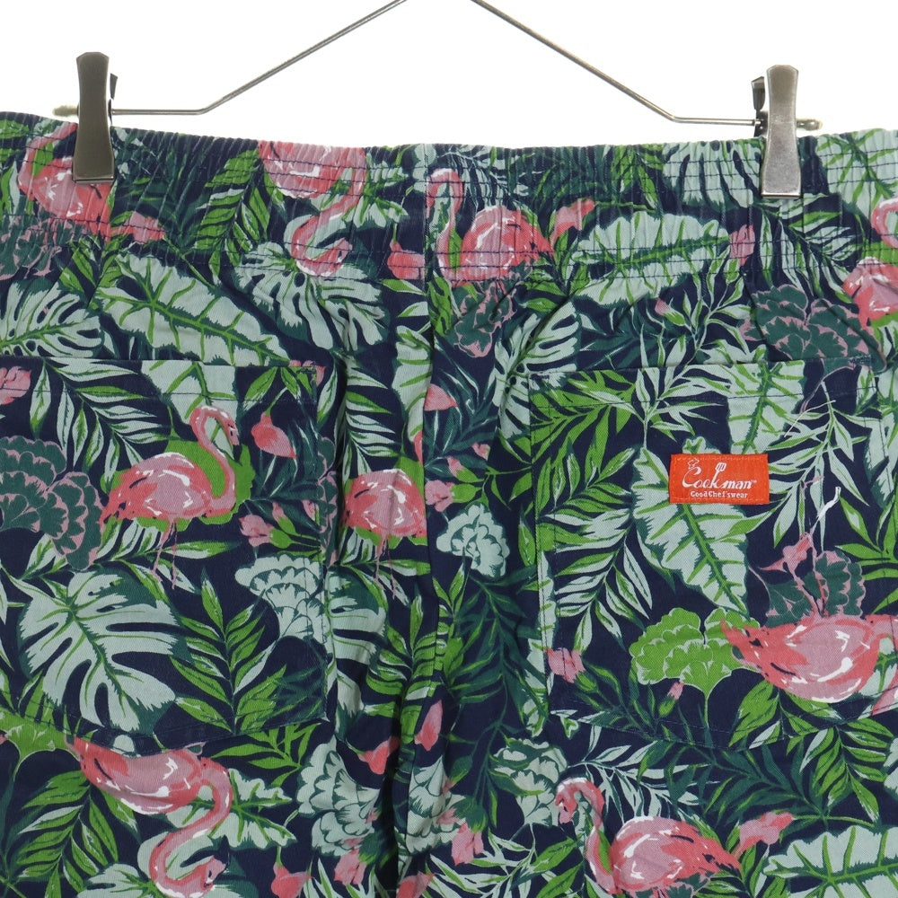 COOKMAN(クックマン) Chef Pants Short Paisley シェフパンツ 花柄 ハーフパンツ ショーツ グリーン