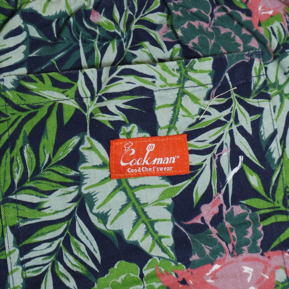 COOKMAN(クックマン) Chef Pants Short Paisley シェフパンツ 花柄 ハーフパンツ ショーツ グリーン