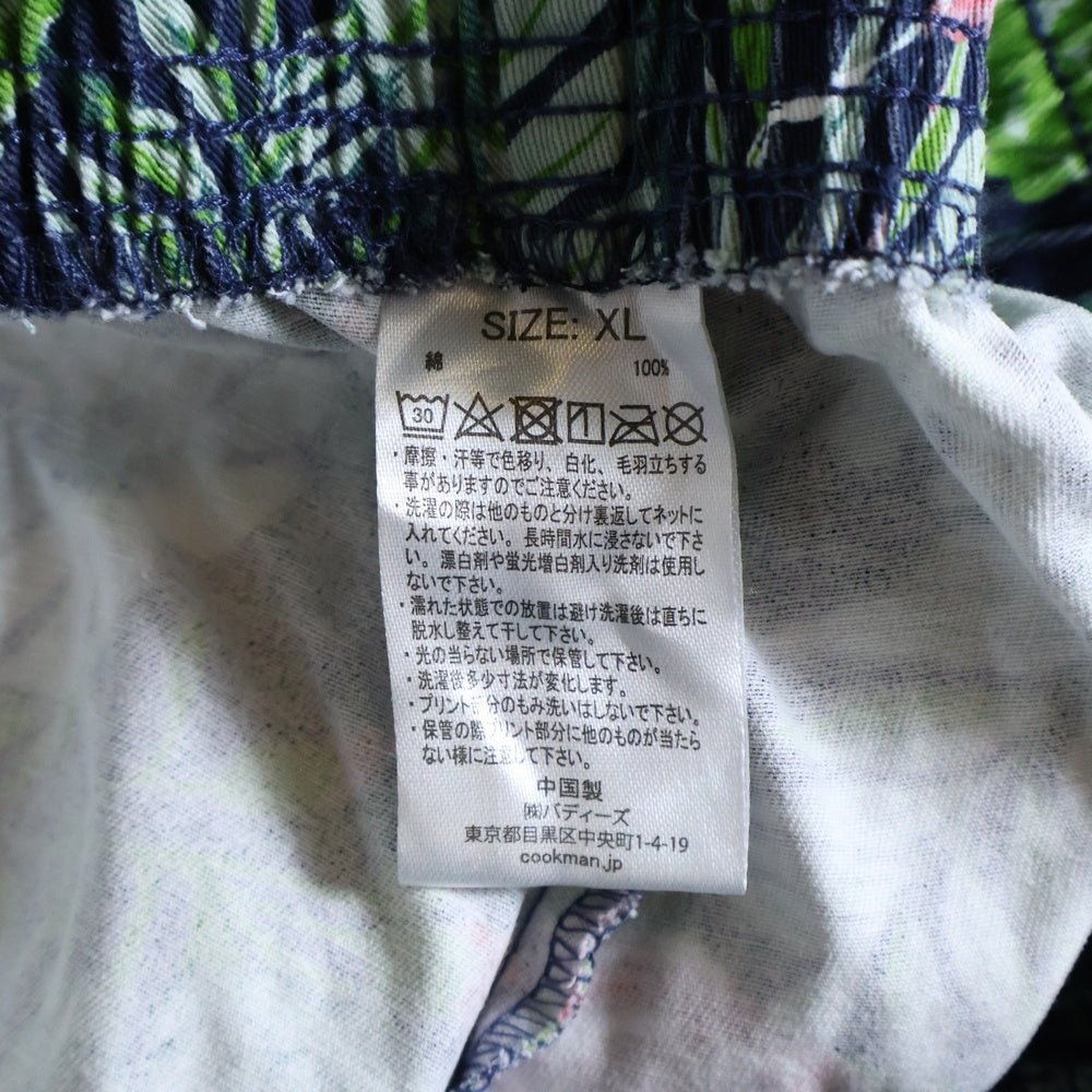 COOKMAN(クックマン) Chef Pants Short Paisley シェフパンツ 花柄 ハーフパンツ ショーツ グリーン
