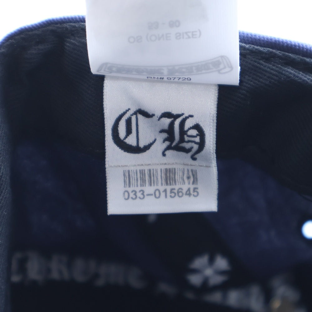 CHROME HEARTS(クロムハーツ) CH HAT CH刺繍ベースボールキャップ 帽子 ネイビー