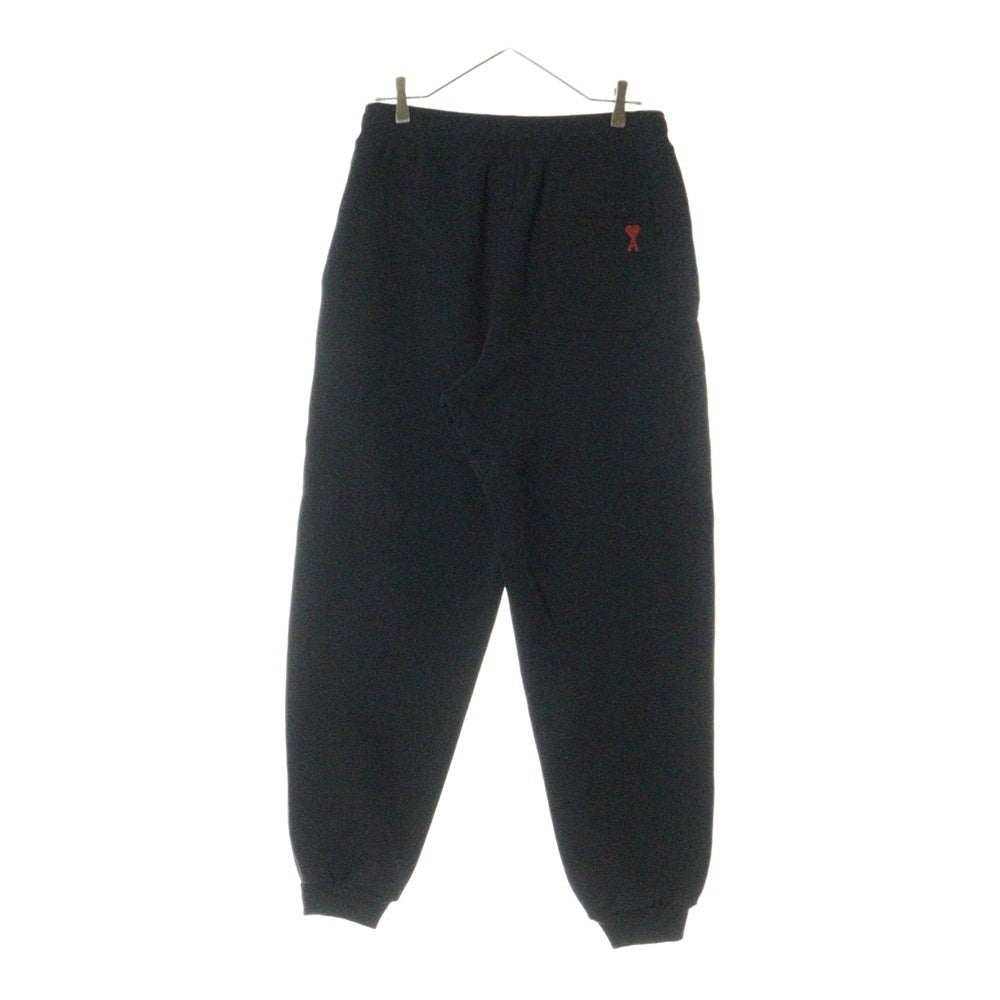 AMI Alexandre Mattiussi(アミアレクサンドルマテュッシ) AMI DE COEUR JOGGING UTR235.747 アミ ドゥ クール ポケット ロゴ スウェットパンツ ブラック