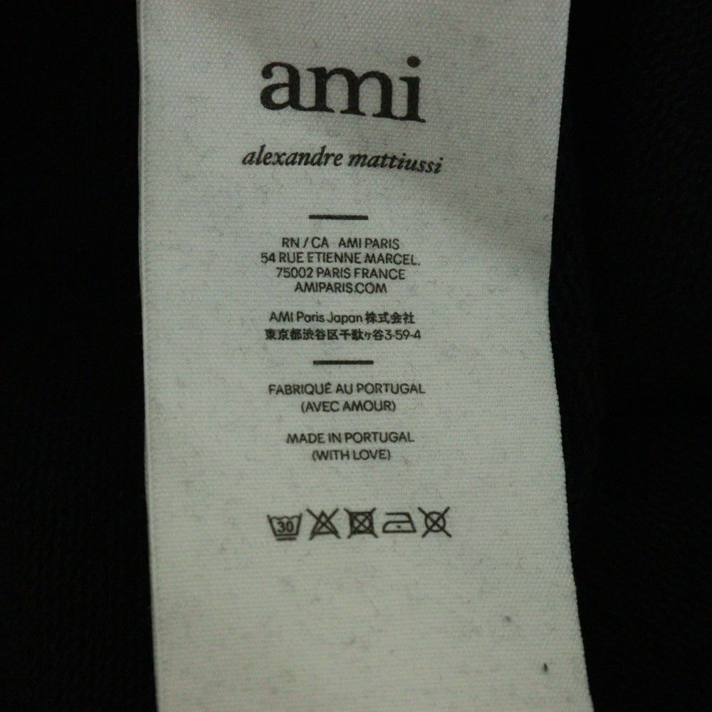 AMI Alexandre Mattiussi(アミアレクサンドルマテュッシ) AMI DE COEUR JOGGING UTR235.747 アミ ドゥ クール ポケット ロゴ スウェットパンツ ブラック