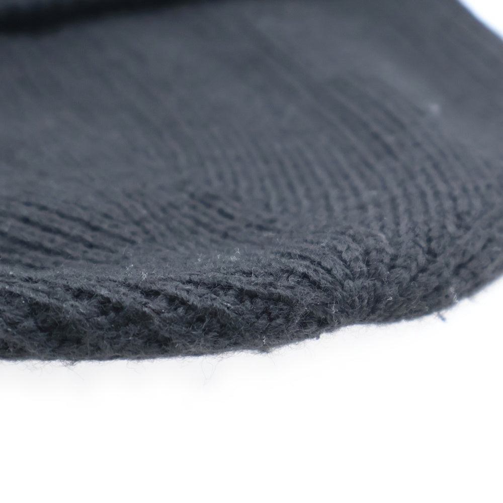 ALEXANDER WANG(アレキサンダーワン) DEBOSS BEANIE 4KC4239073 ロゴ刺繍ビーニー ニット帽 ブラック