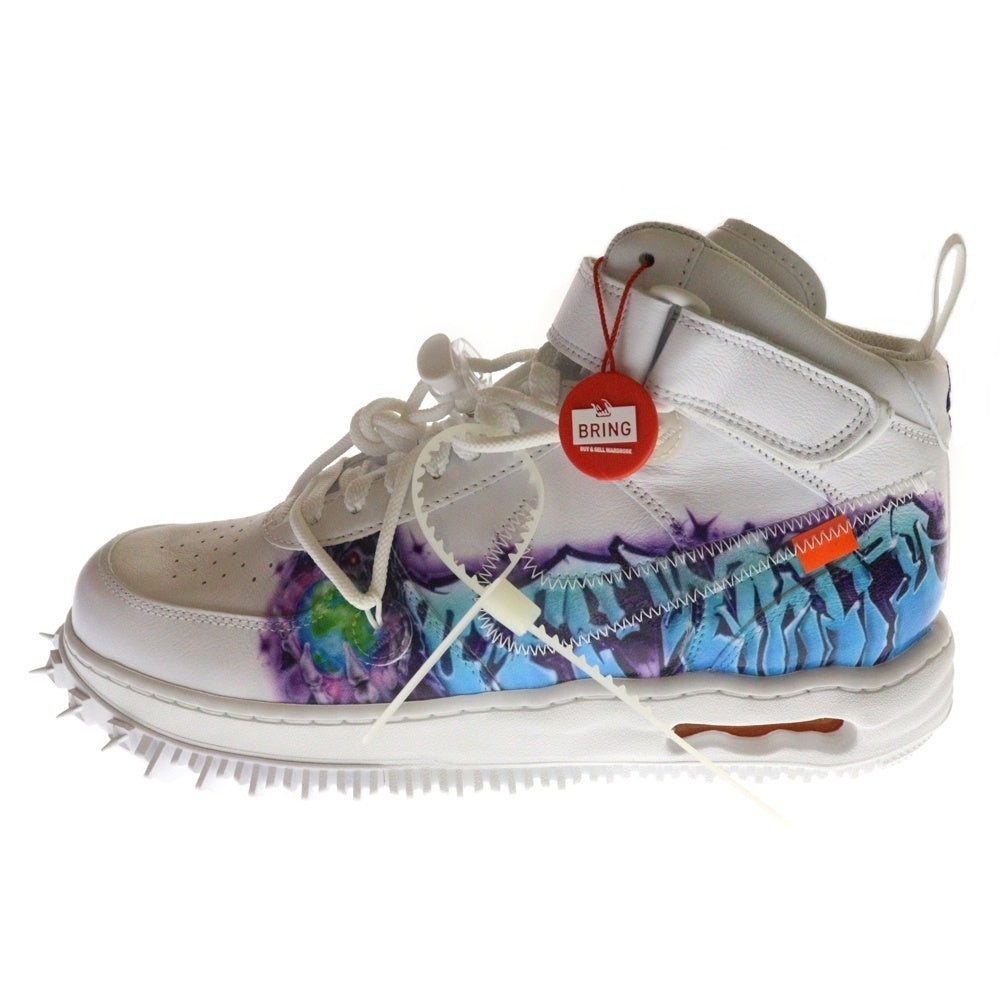 NIKE(ナイキ) ×OFF-WHITE AIR FORCE1 MID SP LTHR DR0500-100 オフホワイト エアフォース ミッドカットスニーカー ホワイト US11/29cm