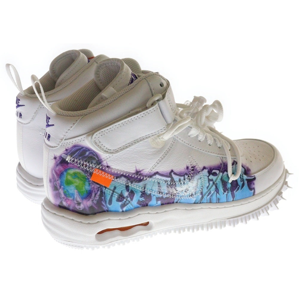 NIKE(ナイキ) ×OFF-WHITE AIR FORCE1 MID SP LTHR DR0500-100 オフホワイト エアフォース ミッドカットスニーカー ホワイト US11/29cm