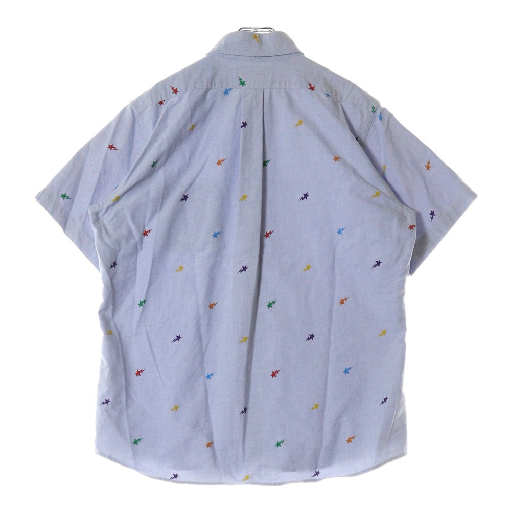 A BATHING APE(アベイシングエイプ) ベイプスター柄 半袖シャツ ブルー 1920‐131‐049