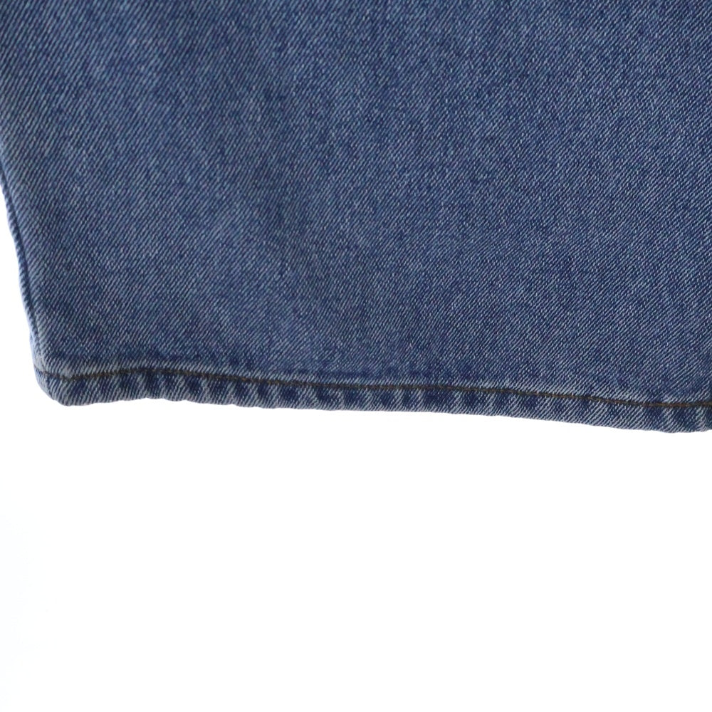 ADER ERROR(アーダーエラー) ロゴ 革パッチ ワイド デニムパンツ ジーンズ インディゴ BO42FYJE0102SB