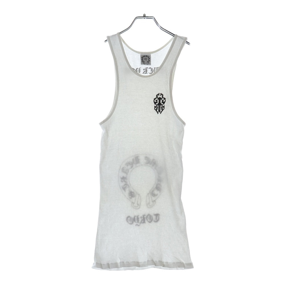 CHROME HEARTS(クロムハーツ) OLD VINE DAGGER HORSESHOE LIB TANK TOP オールド 東京限定 ヴァインダガー ホースシュー リブタンクトップ ホワイト