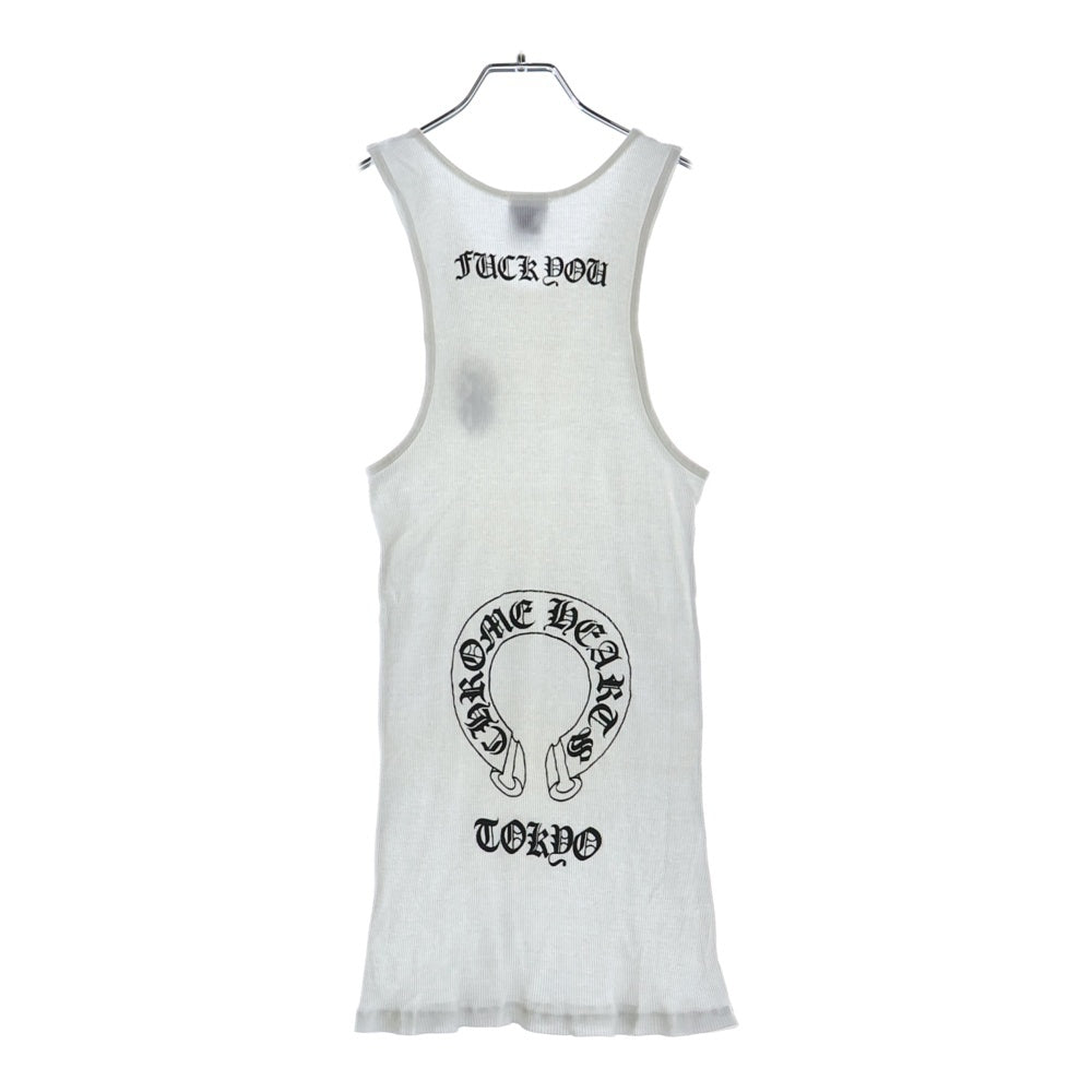 CHROME HEARTS(クロムハーツ) OLD VINE DAGGER HORSESHOE LIB TANK TOP オールド 東京限定 ヴァインダガー ホースシュー リブタンクトップ ホワイト