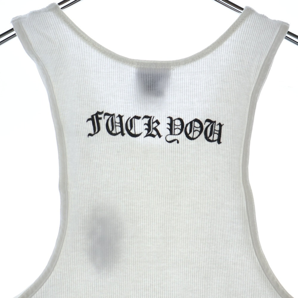 CHROME HEARTS(クロムハーツ) OLD VINE DAGGER HORSESHOE LIB TANK TOP オールド 東京限定 ヴァインダガー ホースシュー リブタンクトップ ホワイト